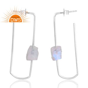 ต่างหูพลอยสีรุ้งและพระจันทร์925ดีไซน์แบบกำหนดเองได้สำหรับผู้หญิงเหมาะสำหรับเป็นของขวัญ - Product Image 4