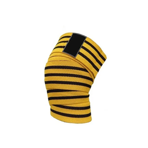 ผ้าพันเข่าสีดำสำหรับยกน้ำหนักและผ้าพันเข่าสำหรับออกกำลังกายในยิม - Product Image 5