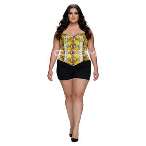 Corset en satin à motif serpent de haute qualité, corset de mode pour femme, cincher de taille pour les soirées et les clubs - Product Image 1