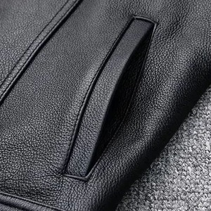 <b>Men</b> Fashion High Quality Leather Motorbike <b>Vest</b> Outdoor Leather Winter <b>Vest</b> Motorcycle Custom Style <b>Vest</b> - Product Image 5