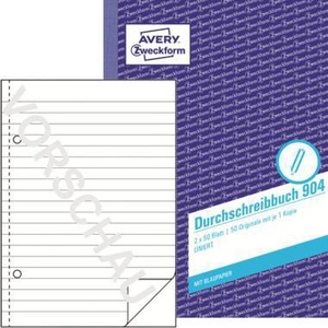 Cuaderno Autocopiativo Avery Zweckform DIN A5 2 x 50 Hojas 1 Copia - Product Image 1