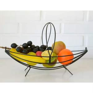 High Quality Customized Four-<b>Basket</b> Round Shape Fruit <b>Basket</b> Handmade <b>Black</b> Stainless Steel for Kitchen Use Wholesale - Product Image 3