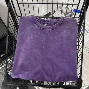 เสื้อยืดผ้าฝ้ายถัก100% สีดำซักกรดสไตล์วินเทจแบบปรับแต่งได้เสื้อสกรีนลายผ้าไหม - Product Image 4