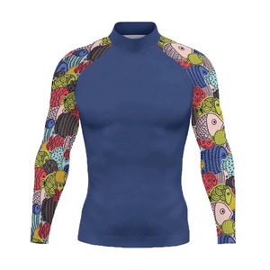 Maillot de bain à manches longues pour hommes Rash Guard Beach Protection Surf Diving T-shirt Swim Shorts Set for Swimming Surfing Sunbathing - Product Image 5