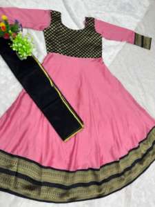 ชุดแต่งงานปาร์ตี้ผ้าไหมนุ่มสวยงามพร้อมชุดเดรสทำงานผ้าพิมพ์ลายแบบดั้งเดิมล่าสุด - Product Image 2