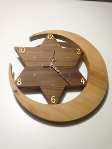 Hot Sale Big wood Frame Round Vintage Quartz <b>Giant</b> Modern 3D Living Room Wall <b>Clock</b> for Sale - Product Image 3
