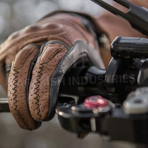 Guantes de carreras de motos de cuero genuino para hombres Guantes de seguridad de precio barato para montar en motocicleta - Product Image 6