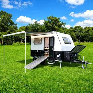 Remorque porte-équipement tout-terrain galvanisée 12 pieds Ecocampor 2025, directement de l'usine, avec tente de toit, boîte à outils et éclairage LED - Product Image 2