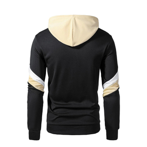 เสื้อฮู้ดดี้ผ้าโพลีเอสเตอร์คุณภาพสูง ทรงปกติ สไตล์สตรีทแฟชั่น สำหรับผู้ชาย ฤดูใบไม้ร่วง แบบสั่งทำได้ สีสันตัดกัน - Product Image 2