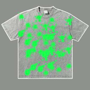 Camiseta lavada con ácido de gran tamaño personalizada con logotipo, venta al por mayor, camiseta lavada con nieve Vintage de peso pesado en blanco para hombre, camiseta para hombre - Product Image 4