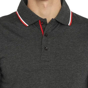 100% algodón de manga larga para hombres para camisetas de polo Servicio OEM Bordado de manga larga Tops ligeros Patrón sólido de punto - Product Image 6