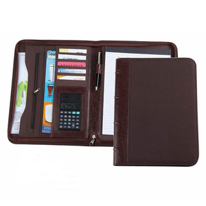 Thư Mục Danh Thiếp Bằng Da/Thư Mục Trường Học Chất Lượng Tốt Nhất/Thư Mục Công Việc Bằng Da Với Giá Đỡ <span class=keywords><strong>Notepad</strong></span> - Product Image 2