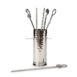 Stainless Steel Wire <b>Cocktail</b> Pick <b>Set</b> Of Six With Shiny Polish Finishing Ludo Dice Handle For Spearing Fruits Wholesale Price - Product Image 5