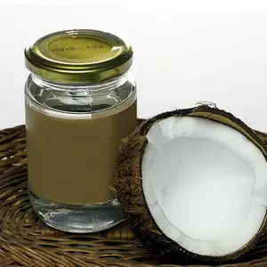 100% Huile de noix de coco vierge biologique pure et naturelle Huile essentielle pressée à froid Fournisseur et exportateur d'Inde