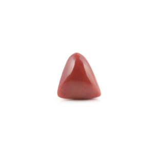 พลอยสังเคราะห์สีขาวคุณภาพสูง 4.8 กะรัต ขนาด 8 มม. ขัดเงา สีแดงคอรัล - Product Image 1