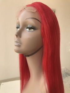 Peluca femenina de cabello humano liso y sedoso, postizo con cierre rojo, cutícula, cabello natural Remy virgen, 100% sin procesar, venta al por mayor - Product Image 4