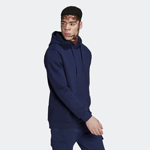 Regular Fit Heavyweight 70% coton 30% polyester recyclé polaire Essentials Trefoil Night Indigo hommes pull à capuche - Product Image 2