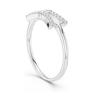 Bague d'accentuation en diamant de laboratoire 0,12 CT pour femme, clarté VVS-VS EF, or 18 carats, 14 carats, 10 carats et argent 925, or rose, or jaune, or blanc - Product Image 5