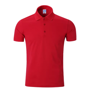 เสื้อโปโลกอล์ฟแขนสั้น100% ผ้าฝ้ายแห้งเร็วเสื้อโปโลมีปกเสื้อกอล์ฟสีพื้นแห้งเร็วฤดูร้อน - Product Image 5