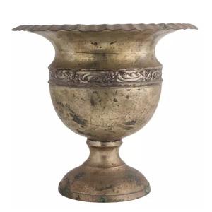 Nouveau design urnes de jardin en métal de finition en cuivre brillant Pot de fleur avec piédestal pour jardin extérieur Pot de plantes en métal décoratif - Product Image 6