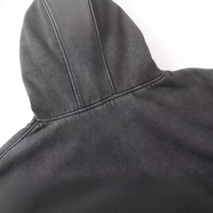 เสื้อฮู้ดผู้ชายแบบมีซิปรูดรูดซิปหน้าหนาวแบบวินเทจความเป็นกรดซักได้ทั้งใบมีรูปิดตาผ้าฝ้าย100% สำหรับฤดูหนาว - Product Image 4