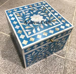 Caja de Regalo Personalizada con Logotipo Impreso en MDF, Incrustaciones de Resina y Hueso Natural, Caja de Regalo para Chocolates, Joyería, Artículos Hechos a Mano - Product Image 4