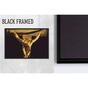 Toile imprimée « Christ de Saint Jean » de Dali - Décoration artistique moderne, 1P, encadrée en noir - Product Image 1