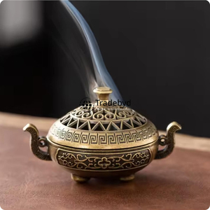 Tradebyd élégant métal Bakhoor brûleur Durable arabe Mukhbar porte-encens pour la prière - Product Image 2