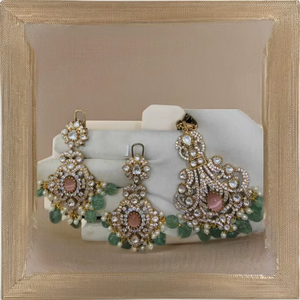 Conjunto de Cadena de Eslabones Chapada en Oro de Moda, Joyería de Latón Elegante para Uso Diario de Mujeres, Collar con Colgante - Product Image 1