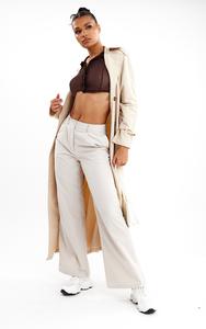 Women's Button-Down Transparent Short <b>Crop</b> Shirts with Long Sleeves & Turn down Collar Sheer Mesh Design Open Button Look - Product Image 4