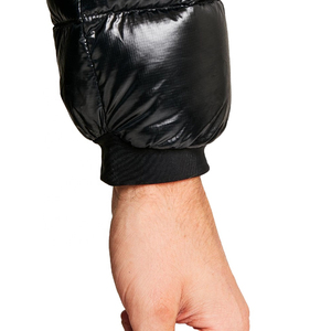 High Quality Waterproof <b>Canvas</b> Puffer Jacket for Men Stand Block Quilted Custom Logo Printing Directly Manufacturer for Winter - Product Image 6