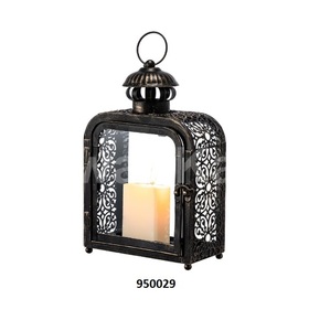 Decorative <b>Silver</b> Metal American Style Handmade Christmas Candle <b>Lantern</b> for Home Decoration - Product Image 3