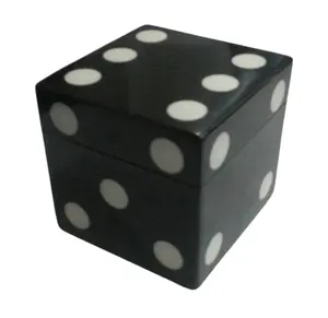 Joyful 디자인 경적 만든 카지노 주사위 모양의 보석 상자 현대 블랙 스토리지 주최자 프리미엄 순수 스택 저장 상자