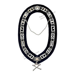 High Quality <b>Black</b> Colored 32 Degree Regalia Collar - Scottish Rite Collars - Product Image 4