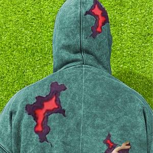 Jersey de gran tamaño 100% sudaderas con capucha de algodón para hombre Sudadera con cremallera 430 GSM Fleece Boxy Fit - Product Image 5