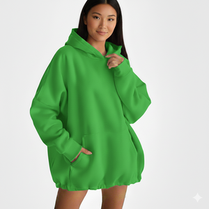 Sweat-shirt à capuche oversize pour femme, doux, chaud, en polaire, coupe ample, confortable, tendance, style décontracté quotidien, streetwear - Product Image 1