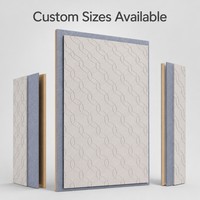 Panneaux acoustiques en feutre PET 3D sculptés CNC 600x600mm, panneaux muraux absorbants le son