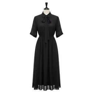 Robe décontractée en mousseline respirante avec teinture de vêtement, tissu doux et léger, vêtements de tous les jours, vêtements de mode en gros, meilleurs vêtements - Product Image 4