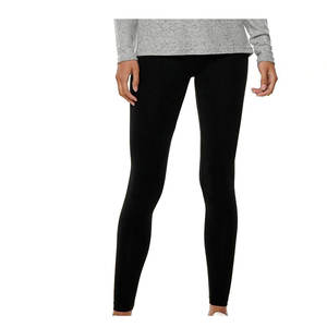 Leggings pour femmes en polyester/coton uni sans couture, taille élastique, contrôle du ventre, tissu respirant pour un style de vie actif, yoga - Product Image 3