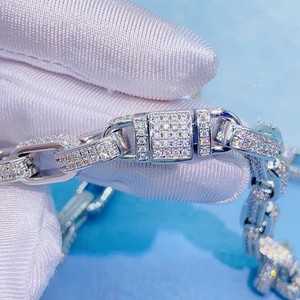 VVS Diamond Cuban Link <b>Necklace</b> IGI Certified 925 Sterling <b>Silver</b> Iced Hip Hop Style for Men Women Fine Chains <b>Necklaces</b> - Product Image 3