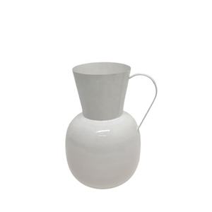 Vase à fleurs décoratif en fer avec poignée, Pot de fleurs de Style moderne de couleur Biscuit brillant pour la décoration de la maison en vrac - Product Image 2