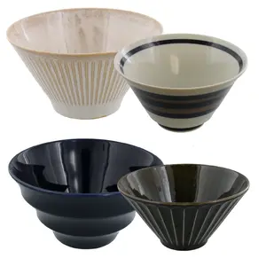 Peralatan makan Set piring sendok buah, Set rumah kreatif keramik putih mangkuk mie warna sup