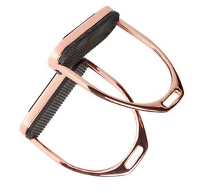 Nueva llegada de acero inoxidable antideslizante almohadilla de goma estribos para montar a caballo ligero ecuestre fábrica OEM suministro - Product Image 2