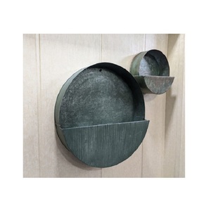 Premium Quality Galvanized Metal <b>Planters</b> Geometric Hanging <b>Wall</b> <b>Planter</b> Pot for Indoor and Outdoor Home Garden Decor - Product Image 1