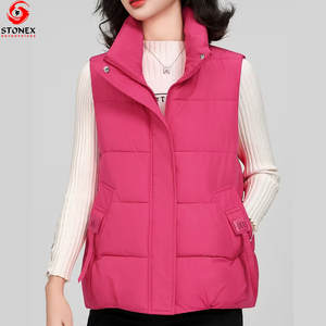 <b>Top</b> Selling Hooded Knitted Winter Wear <b>Women</b> Puffer <b>Vest</b> Breathable Custom Logo Casual Style 100% Polyester Filling Sleeveless - Product Image 2