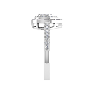 Bague élégante en or 14 carats avec diamant cultivé en laboratoire, conception personnalisée, bague de fiançailles unique fabriquée en usine en Inde certifiée IGI fine OEM - Product Image 2