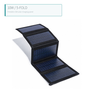 Cargador Solar USB Portátil de 10W con Cinco Puertos - Product Image 2