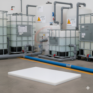 HDPE White Sheet 5mm 1,22m X 2,44m Machinable Wear Resistant Plastic Sheet for <b>Water</b> and chemical storage <b>containers</b> - Product Image 1