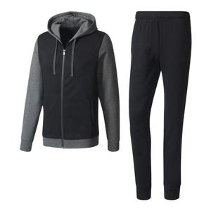 ชุดวอร์ม2ชิ้นสำหรับออกกำลังกายฤดูหนาวออกแบบได้ตามต้องการมีฮู้ดพร้อมซิปปิดลายพื้นแบบเรียบ - Product Image 5