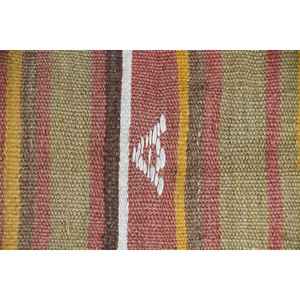 Alfombra Turca de 2.1x5 pies, Alfombra Kilim Vintage, Alfombra de Lana con Diseño Floral Rojo - Product Image 5